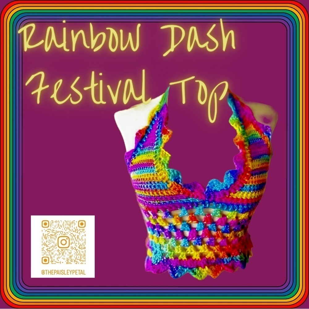 RAINBOW FESTIVAL OR SWIM TOP